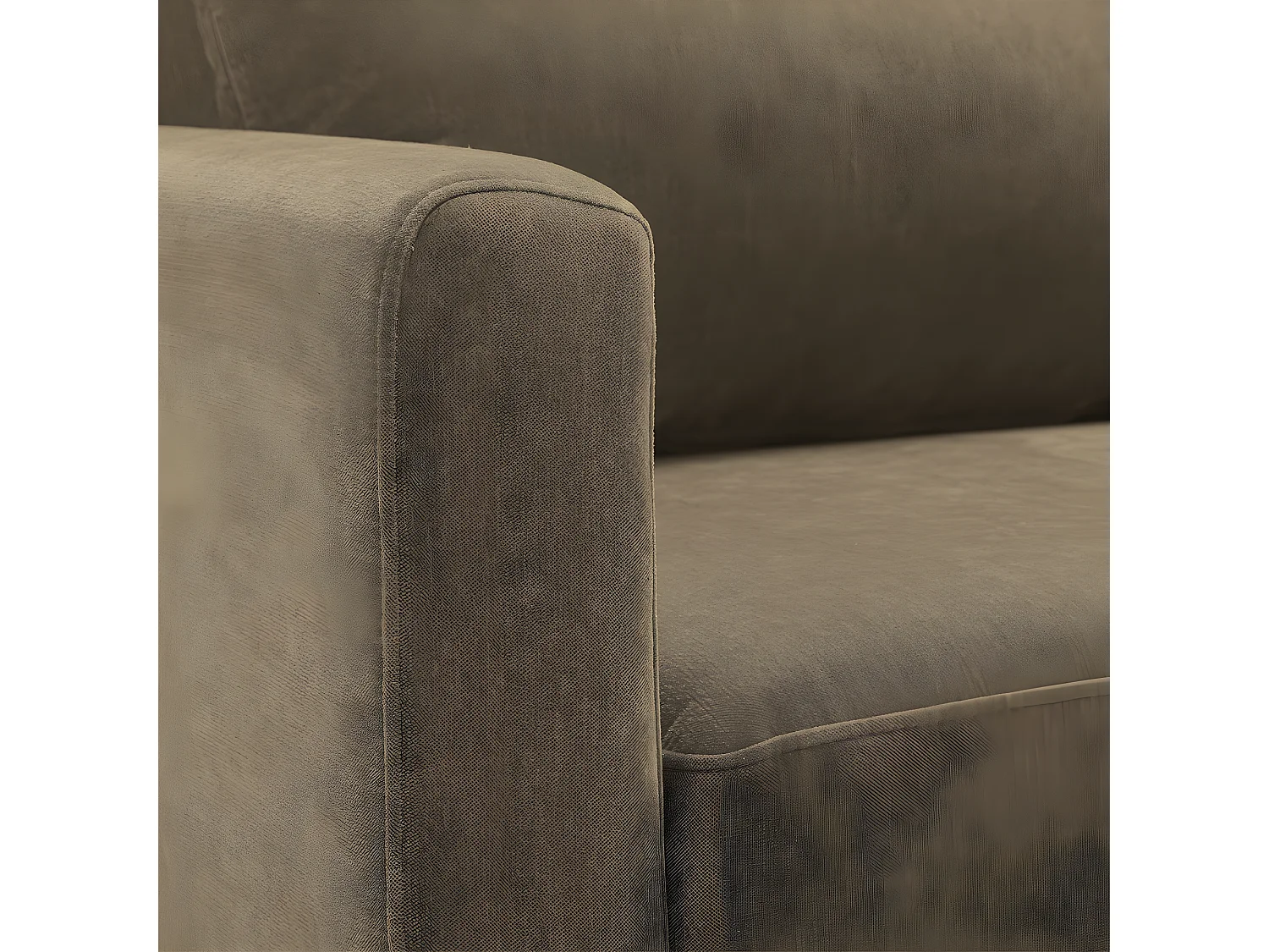 Stay - Canapé convertible 3 places en tissu chenille - Taupe