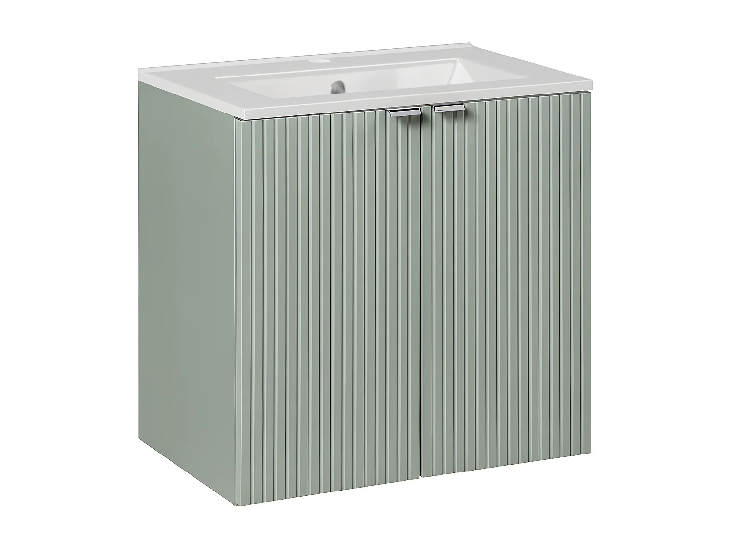 Enkele wastafel 60cm 2 deuren Jade Groen