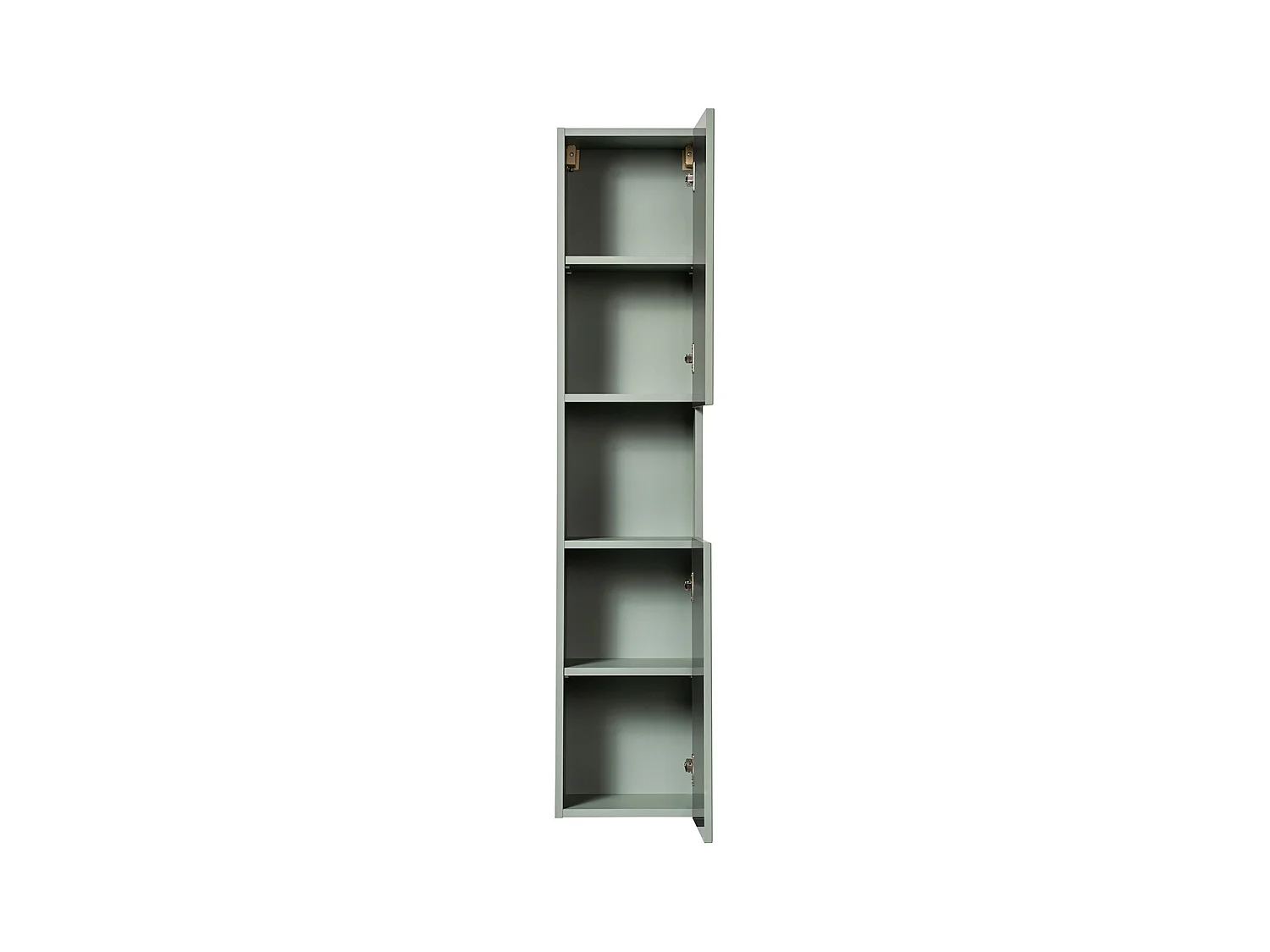 Colonne murale 2 portes 1 niche Jade Vert et Bois