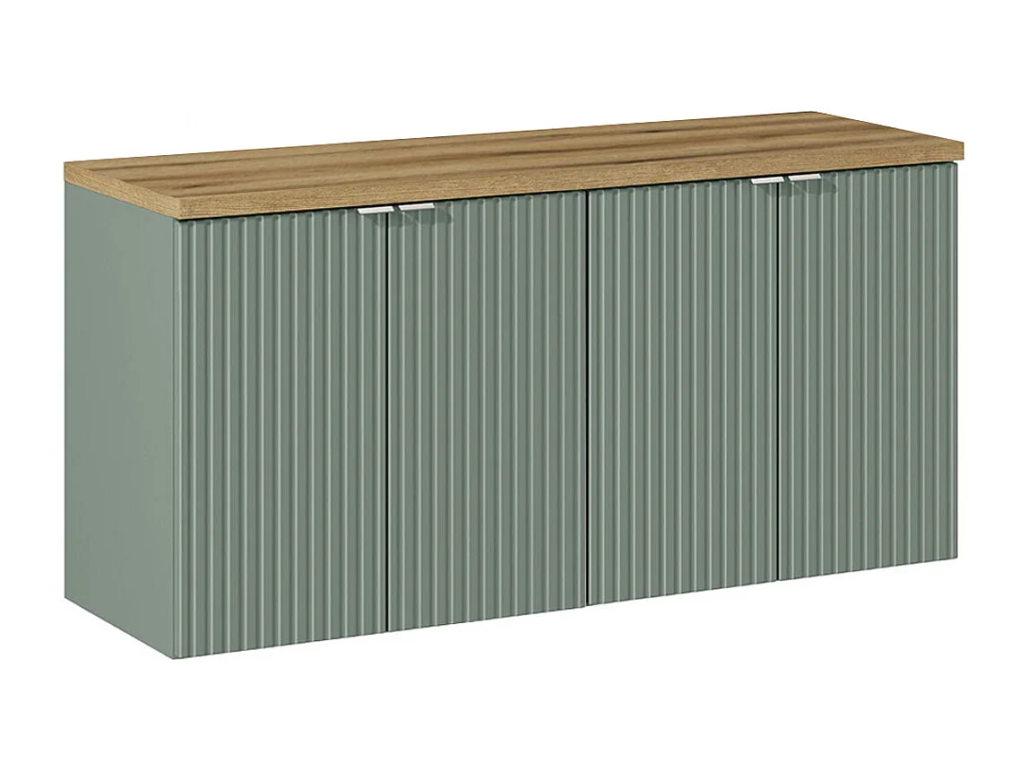 Móveis para lavatório Jade verde e madeira 120cm