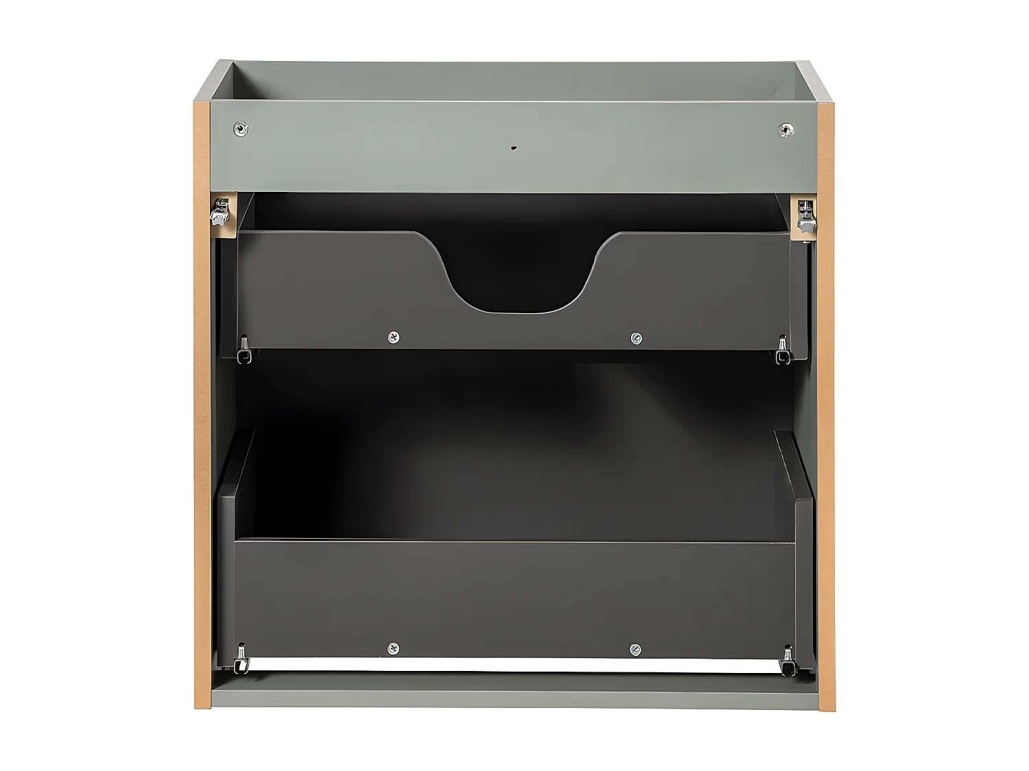 Meuble sous-vasque 60cm 2 tiroirs Jade Vert