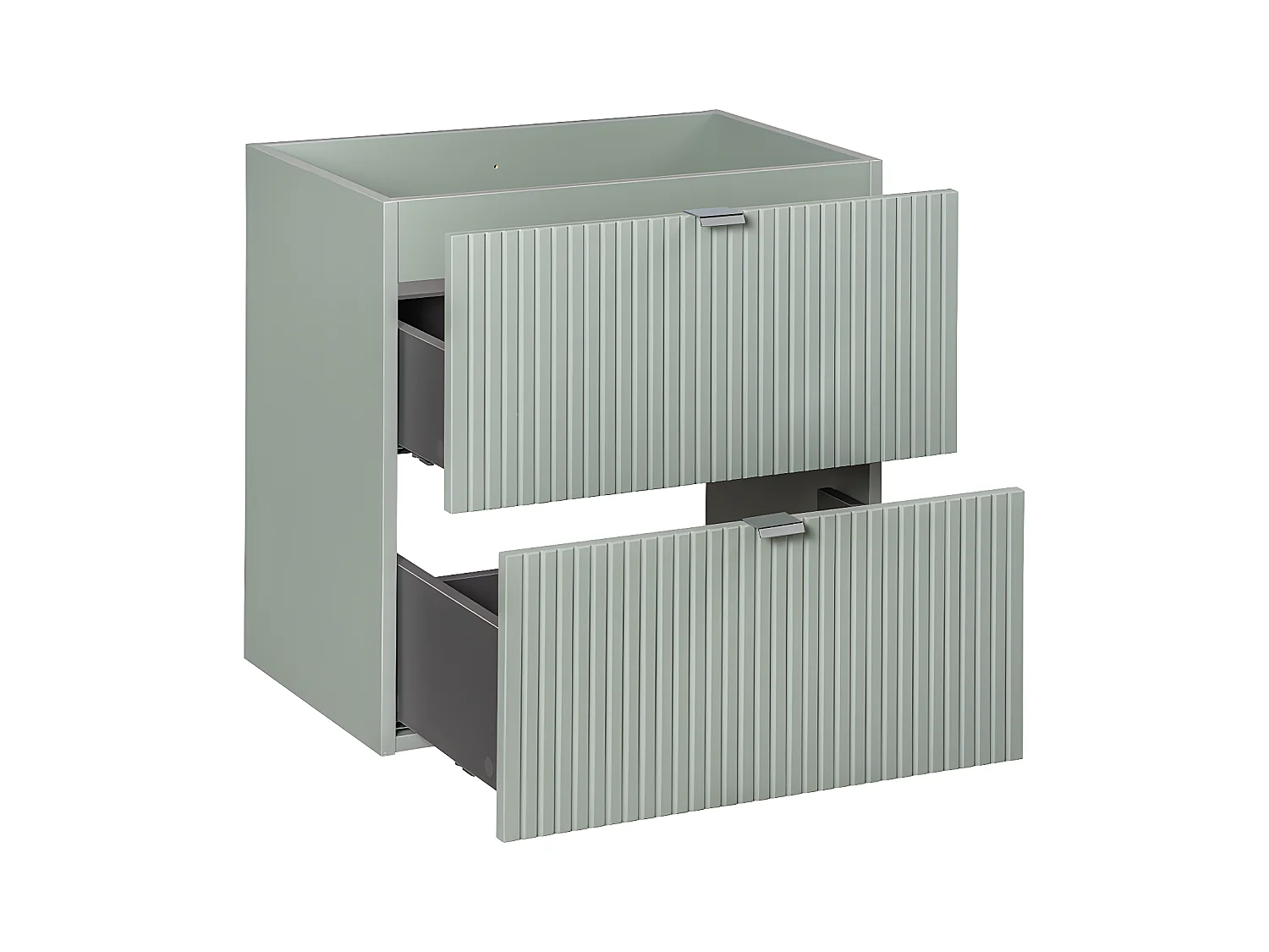 Meuble sous-vasque 60cm 2 tiroirs Jade Vert