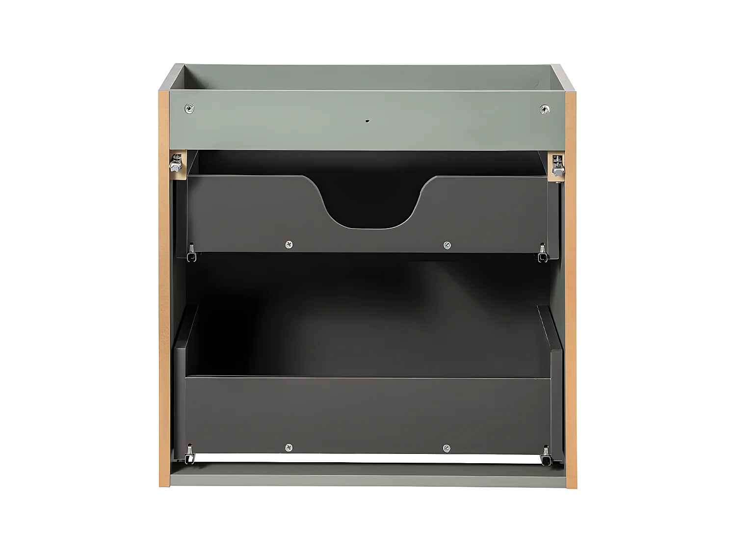 Meuble sous-vasque 60cm 2 tiroirs Jade Vert
