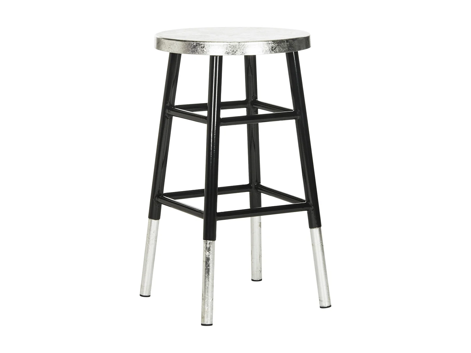 Tabouret de bar & de comptoir Noir et argent 34 X 34 X 60.96 cm - Lala