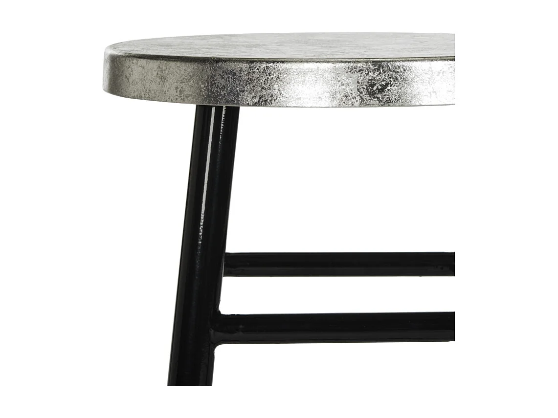 Tabouret de bar & de comptoir Noir et argent 34 X 34 X 60.96 cm - Lala