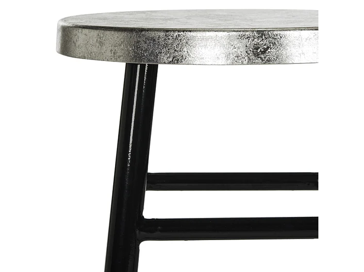 Tabouret de bar & de comptoir Noir et argent 34 X 34 X 60.96 cm - Lala