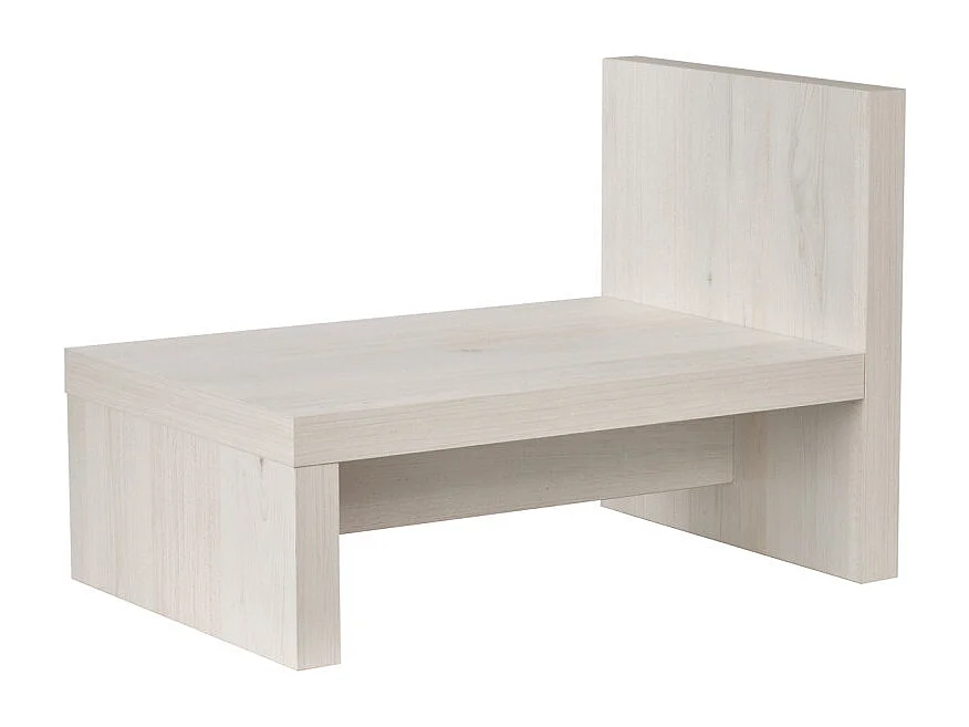 Table de chevet asymétrique décor bois cerisier blanchi - BRONX 4358