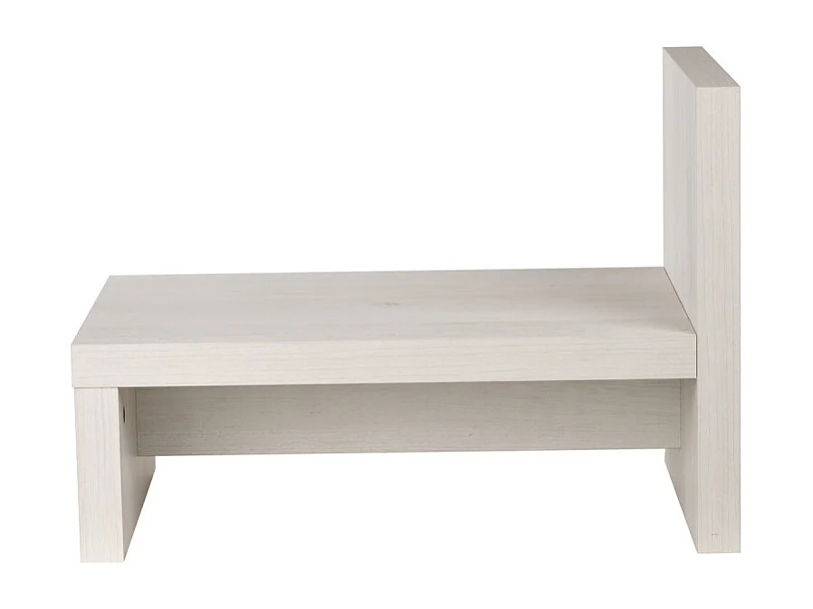 Table de chevet asymétrique décor bois cerisier blanchi - BRONX 4358