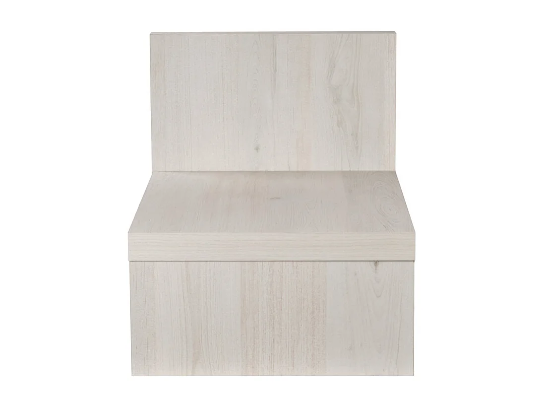Table de chevet asymétrique décor bois cerisier blanchi - BRONX 4358