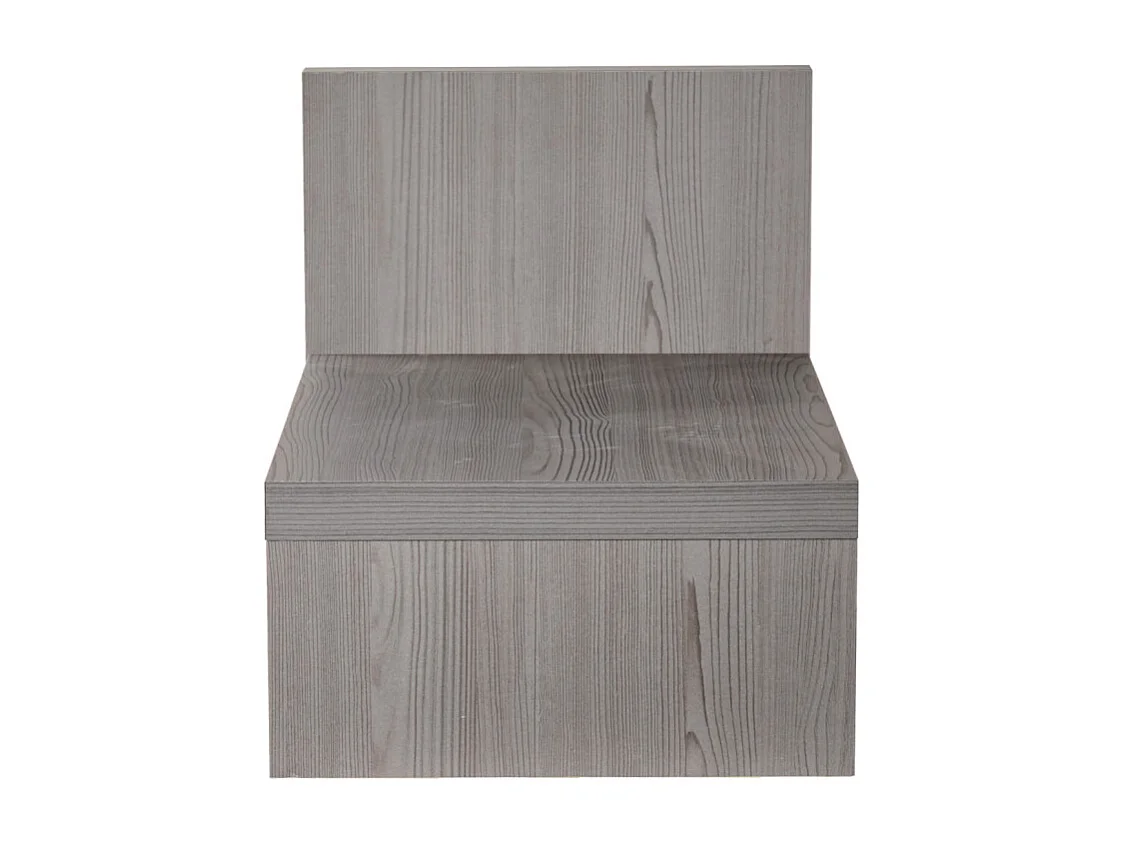 Table de chevet asymétrique décor bois de chêne cendré - BRONX 6669