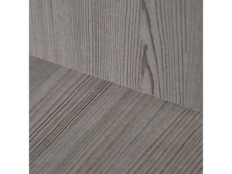 Table de chevet asymétrique décor bois de chêne cendré - BRONX 6669