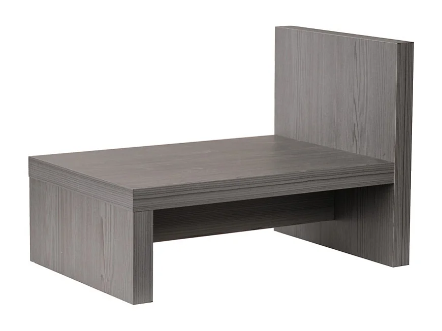 Table de chevet asymétrique décor bois de chêne cendré - BRONX 6669