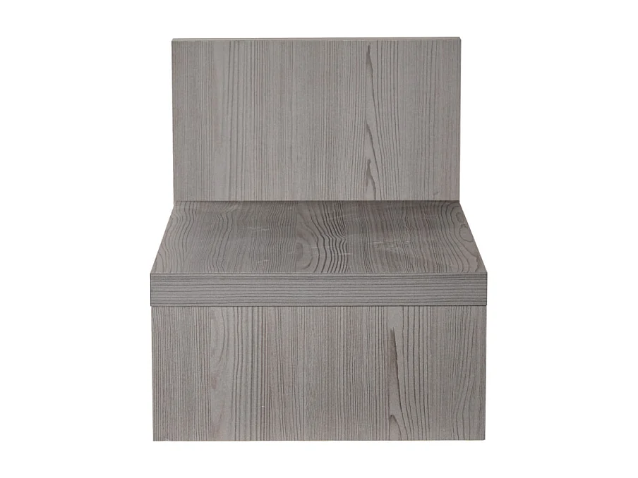 Table de chevet asymétrique décor bois de chêne cendré - BRONX 6669