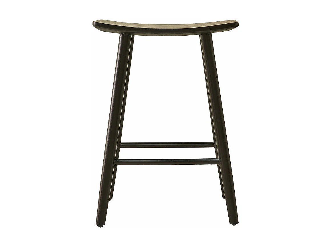 Sgabello in legno massello di teak nero 65 cm