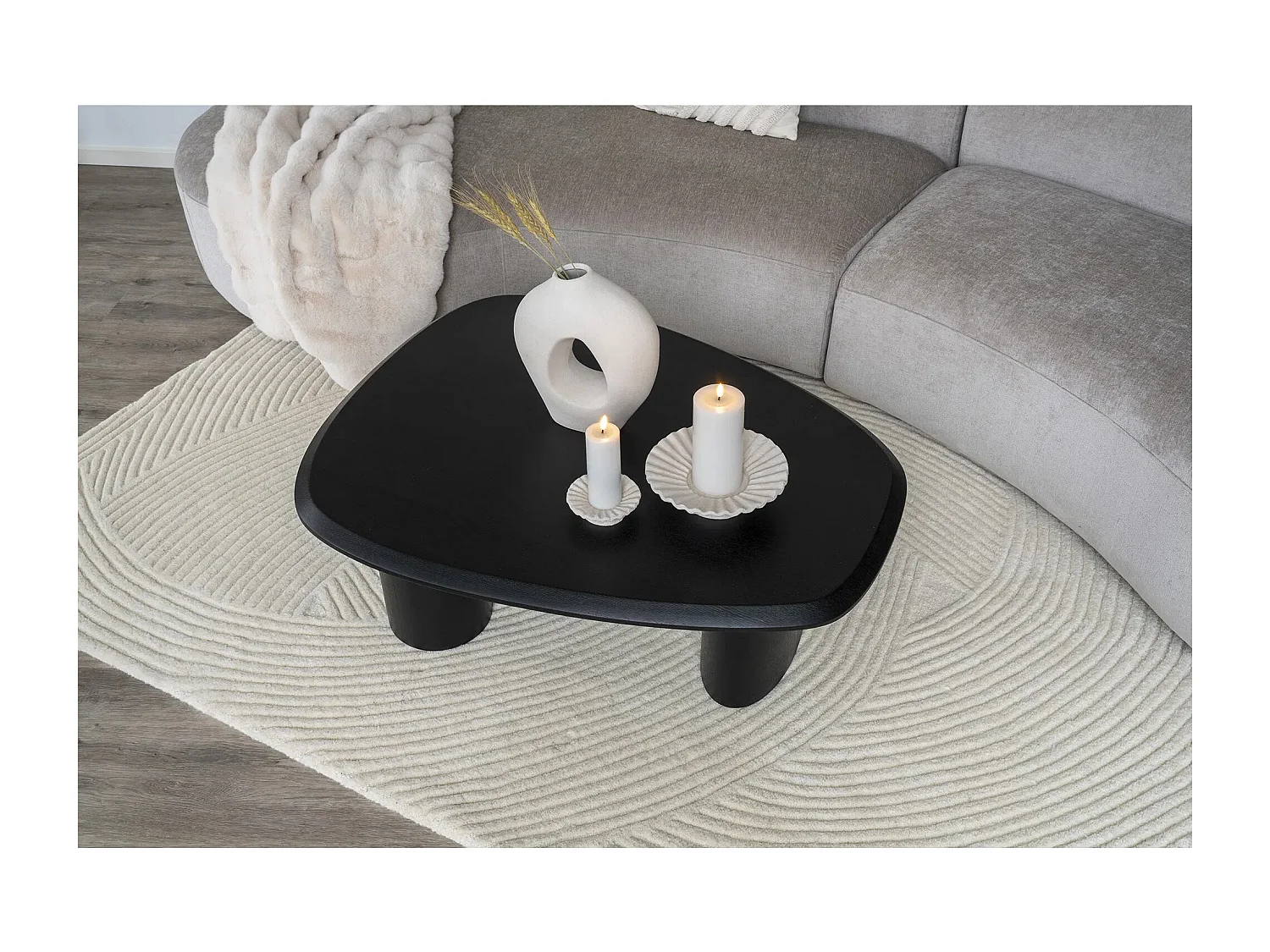 TIRANO zwarte essenhouten salontafel