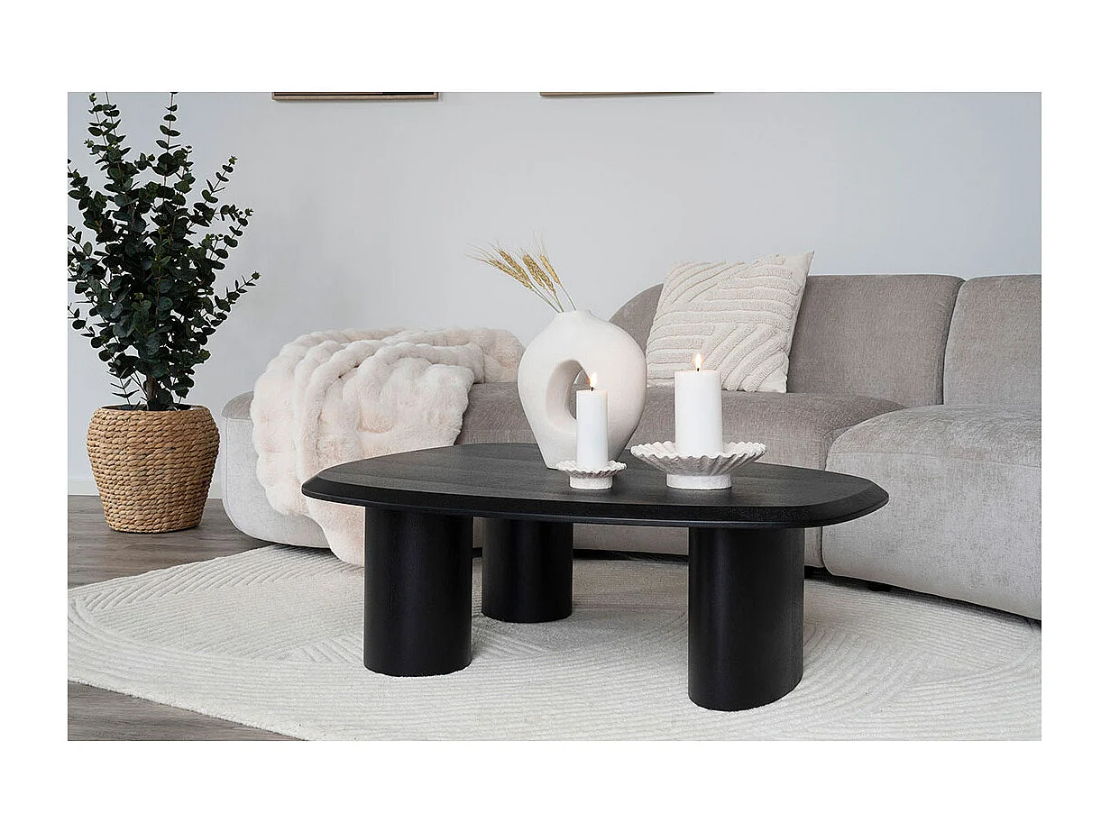 TIRANO zwarte essenhouten salontafel