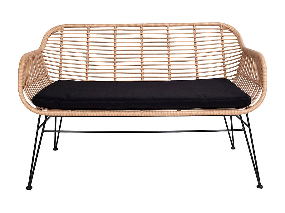 Tiril Gartensofa inkl. Kissen Polyrattan, natur.