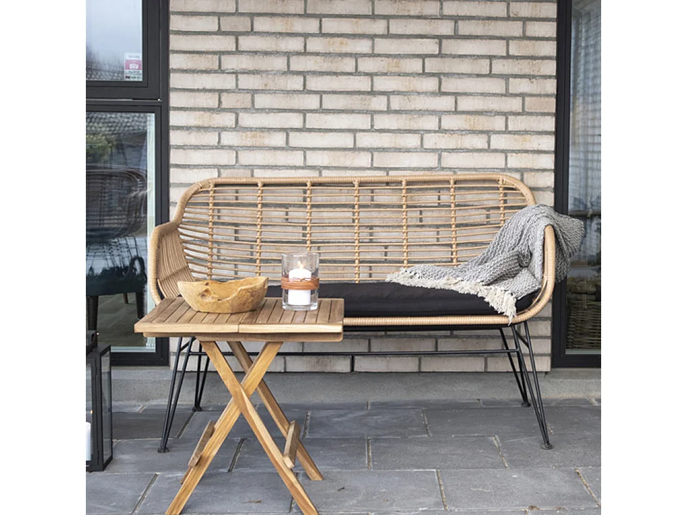 Tiril Gartensofa inkl. Kissen Polyrattan, natur.