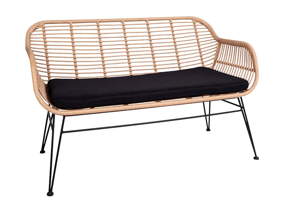 Tiril Gartensofa inkl. Kissen Polyrattan, natur.