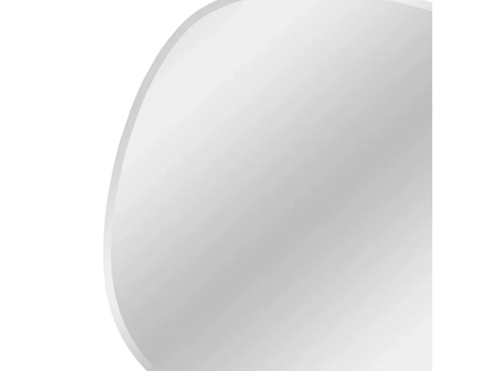 Spiegel organische Form mit facettiertem Rand 47x50 cm