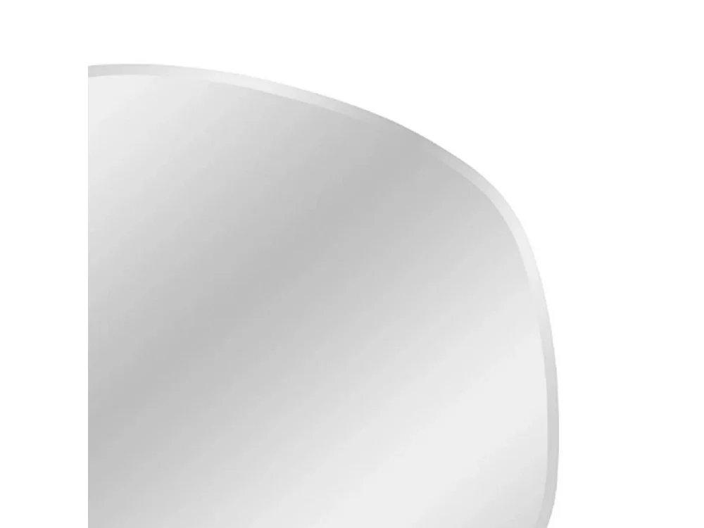 Spiegel organische Form mit facettiertem Rand 47x50 cm