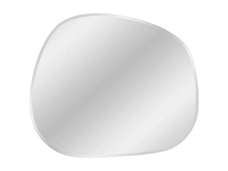 Spiegel organische Form mit facettiertem Rand 47x50 cm