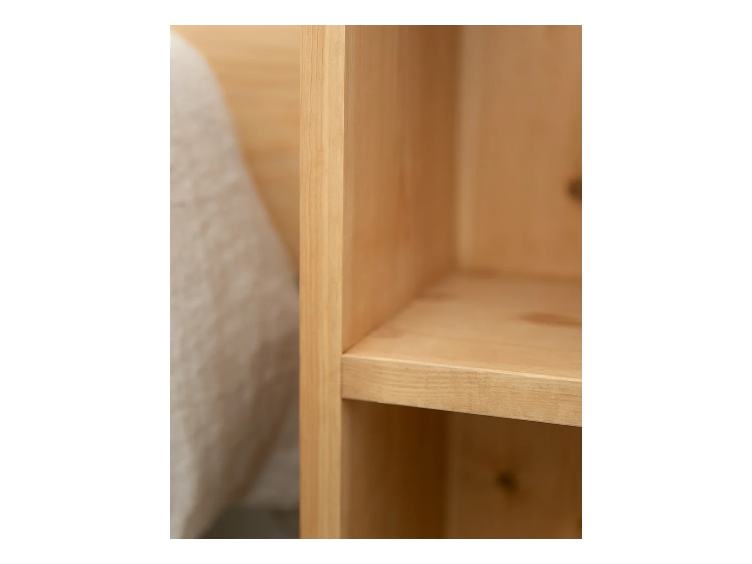 Table de chevet en bois de sapin marron 60x20cm - LINA - DECOWOOD