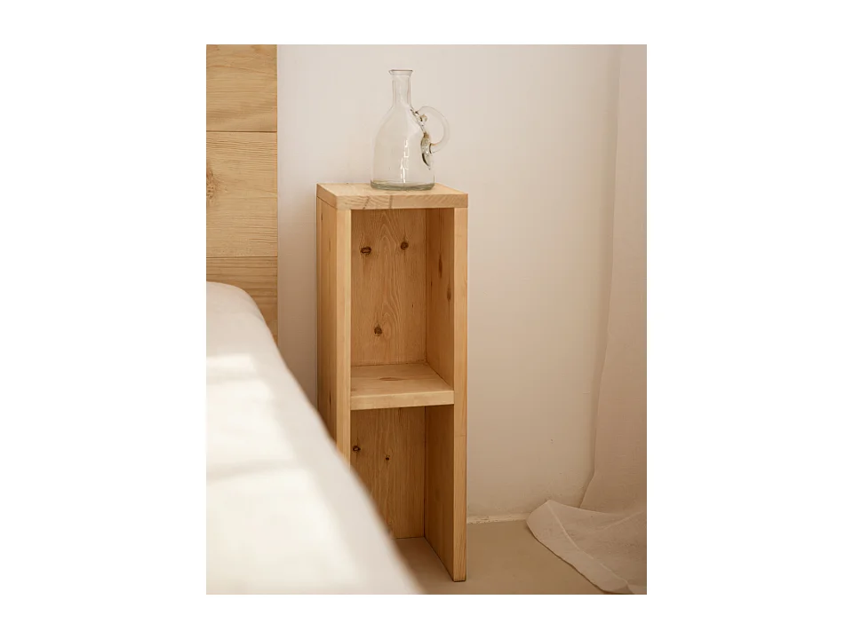 Table de chevet en bois de sapin marron 60x20cm - LINA - DECOWOOD