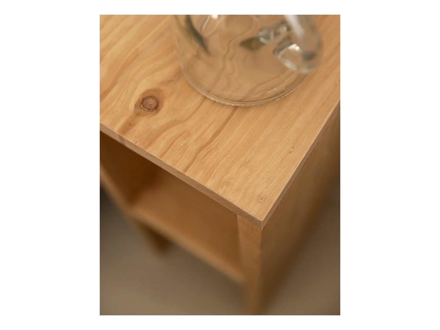 Table de chevet en bois de sapin marron 60x20cm - LINA - DECOWOOD