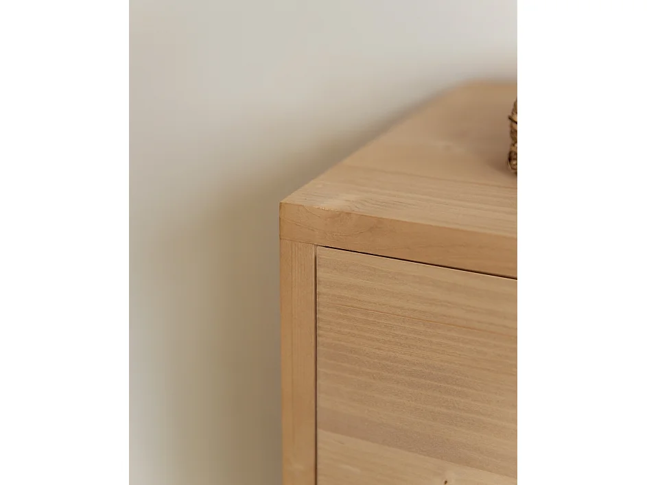 Comodino 1 cassetto in legno in tono marrone chiaro 40x60cm - MARTINA - DECOWOOD