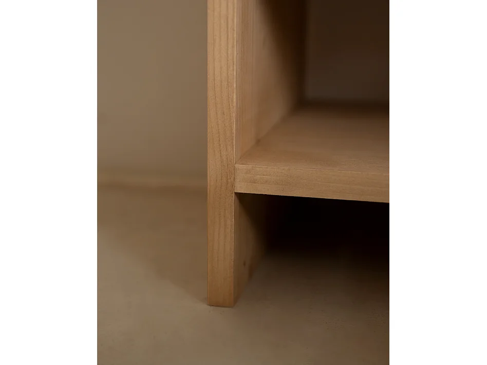 Comodino 1 cassetto in legno in tono marrone chiaro 40x60cm - MARTINA - DECOWOOD