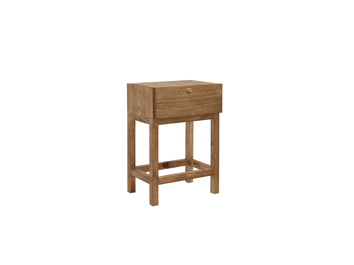 Table de chevet en bois de pin vieilli 40x57,5cm - INGRID VINTAGE - DECOWOOD