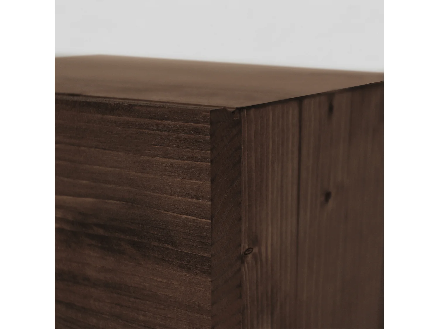 Mesita de noche de pared de madera de abeto Decowood con cajón en color nogal de 40x15cm - INGRID - DECOWOOD