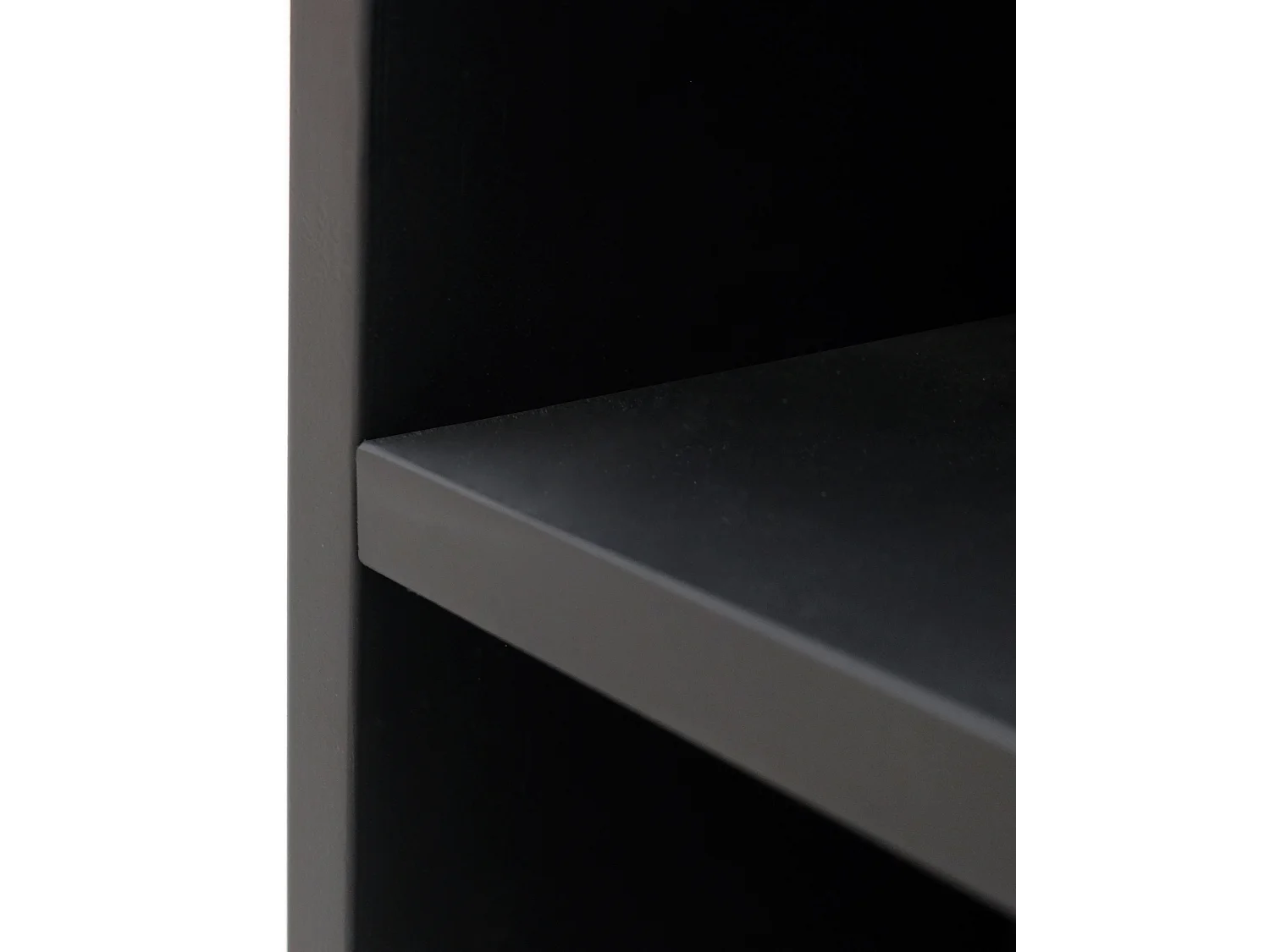 Kit de 2 mesitas de noche o auxiliares de madera de abeto Decowood con balda en color negro 60x20cm - LINA - DECOWOOD