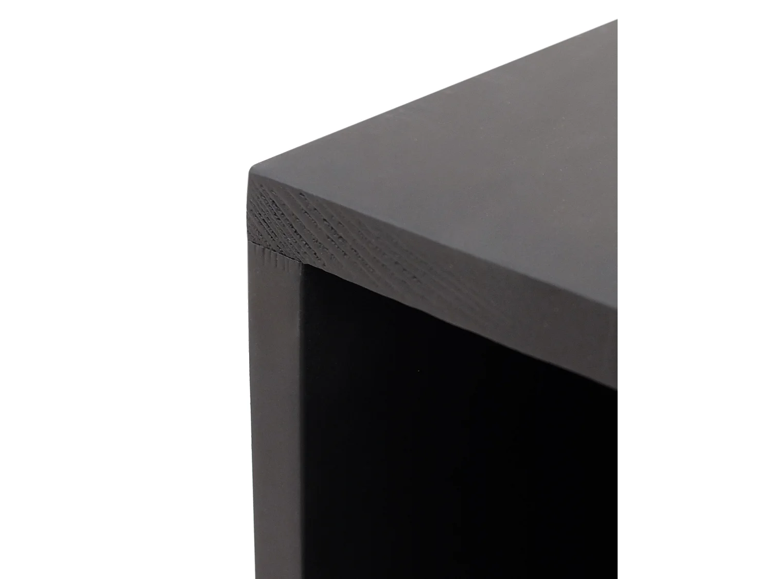 Kit de 2 mesitas de noche o auxiliares de madera de abeto Decowood con balda en color negro 60x20cm - LINA - DECOWOOD