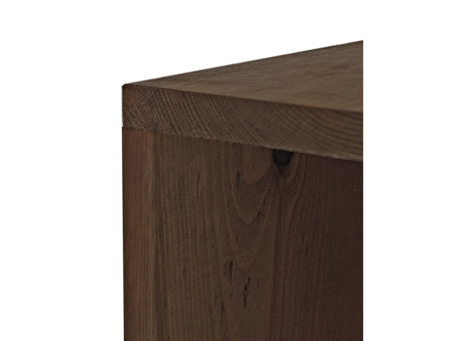 Kit de 2 mesitas de noche o auxiliares de madera de abeto Decowood con balda en color nogal 60x20cm - LINA - DECOWOOD