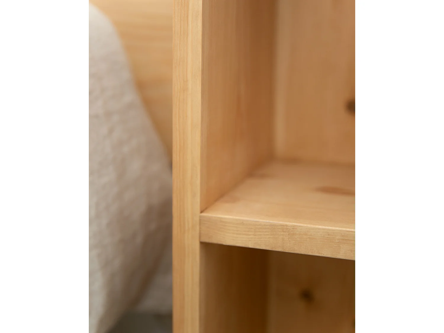 Kit de 2 mesitas de noche o auxiliares de madera de abeto Decowood con balda en color roble medio 60x20cm - LINA - DECOWOOD