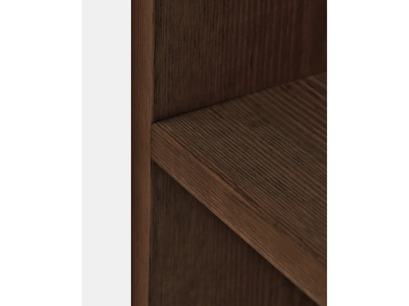 Comodino in legno massello in tono noce 20x60cm - LINA - DECOWOOD