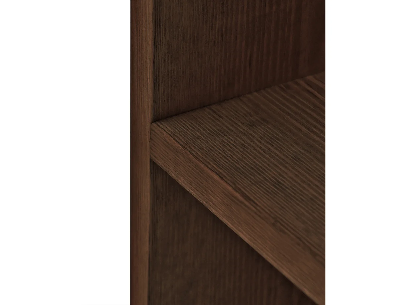 Comodino in legno massello in tono noce 20x60cm - LINA - DECOWOOD