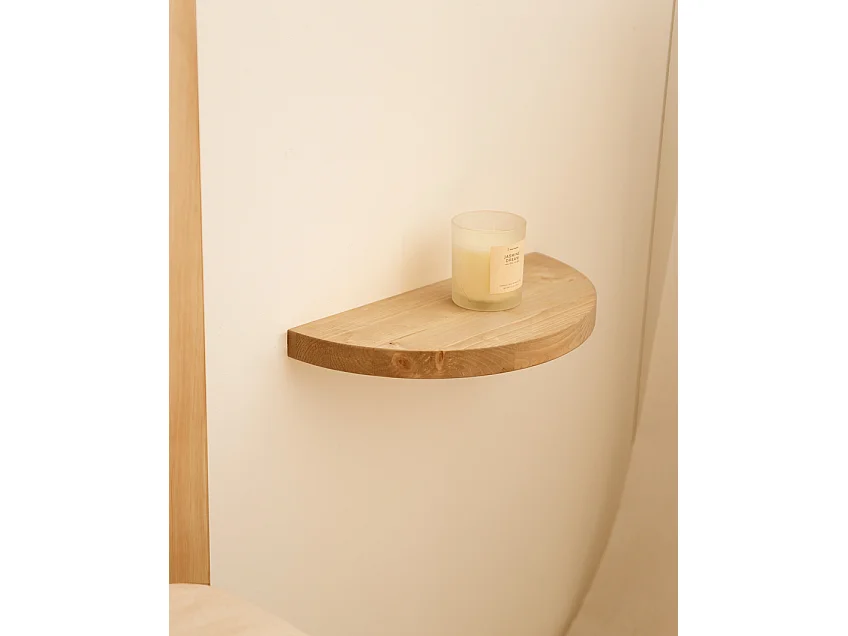 Mesita de noche de pared de madera de abeto Decowood en color roble medio de 40x3,2cm - TOKYO - DECOWOOD