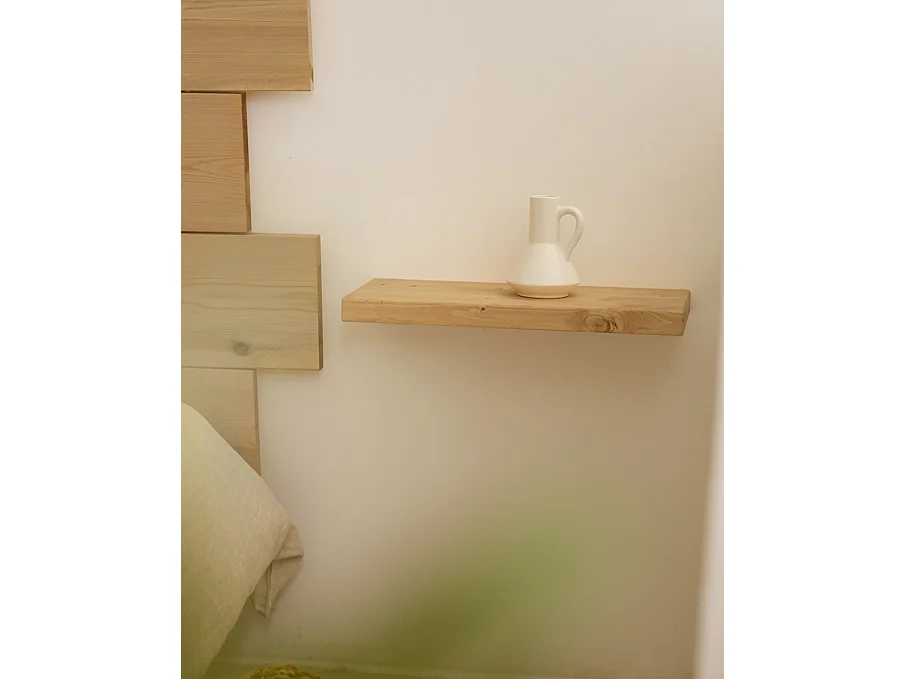 Table de chevet en bois de sapin marron 45x3,2cm - HAK - DECOWOOD