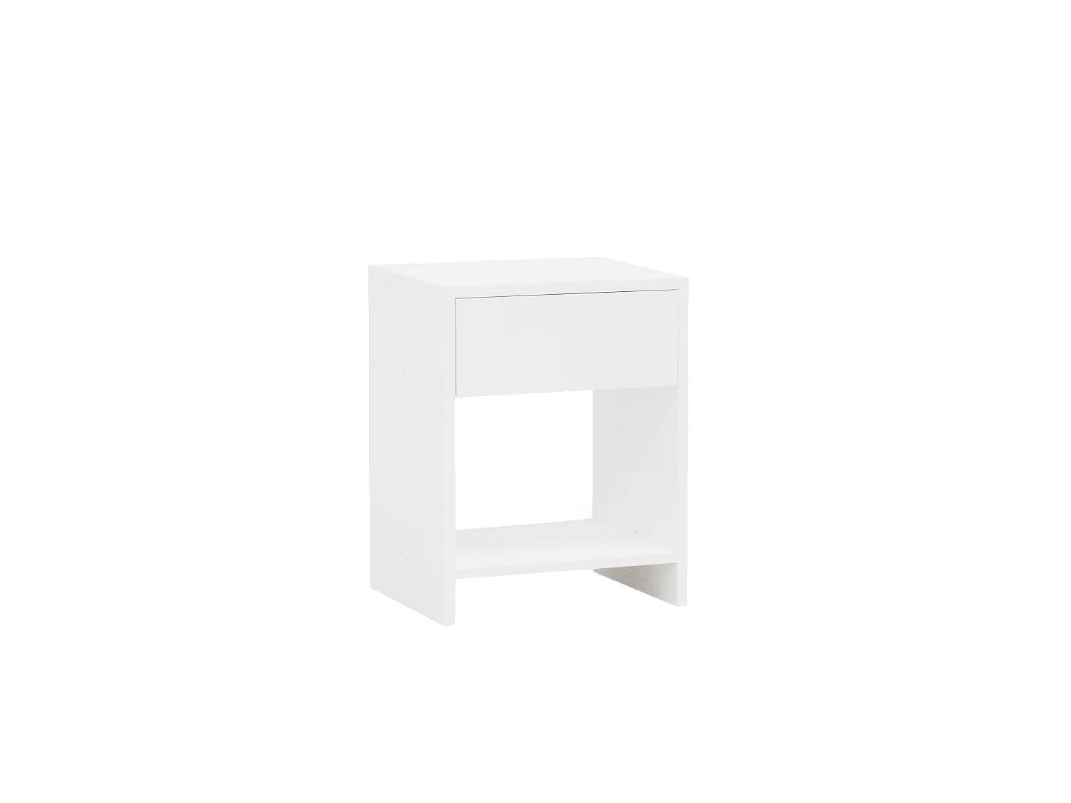 Comodino 1 cassetto in legno massello in tono bianco 40x50cm - MARTINA - DECOWOOD