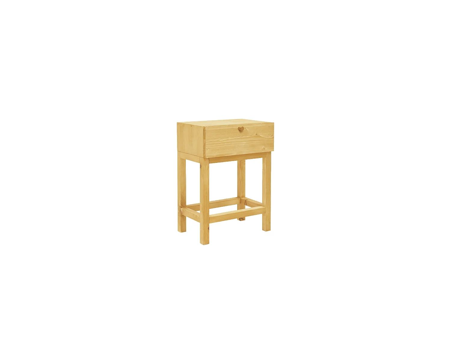 Table de chevet en bois de pin 40x57,5cm - INGRID VINTAGE - DECOWOOD