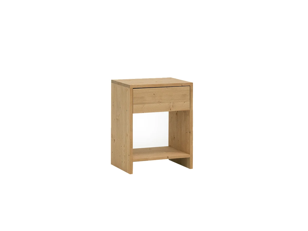 Comodino 1 cassetto in legno in tono marrone chiaro 40x40cm - MARTINA - DECOWOOD