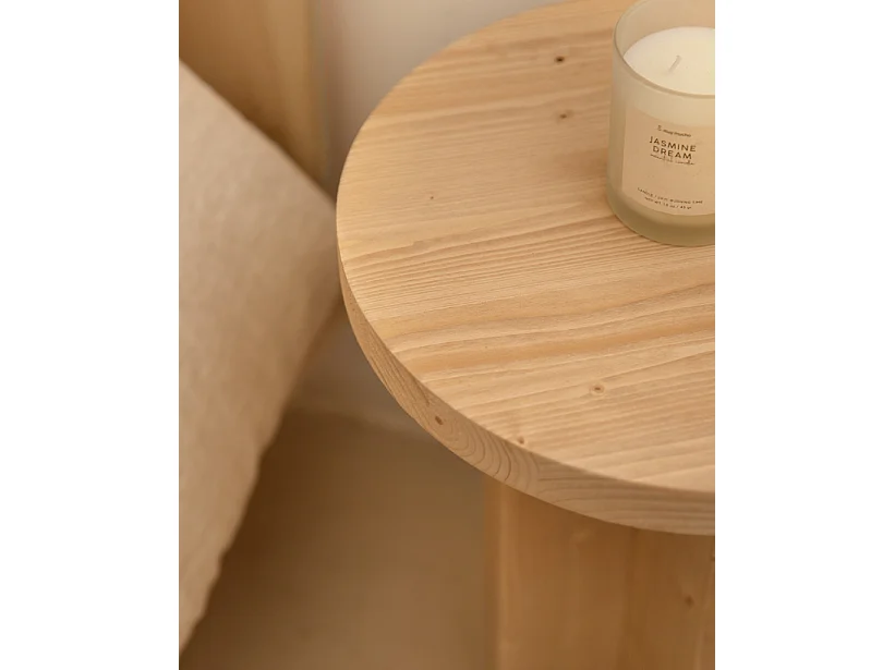 Table de chevet en bois de sapin marron 45x35cm - TOKYO - DECOWOOD