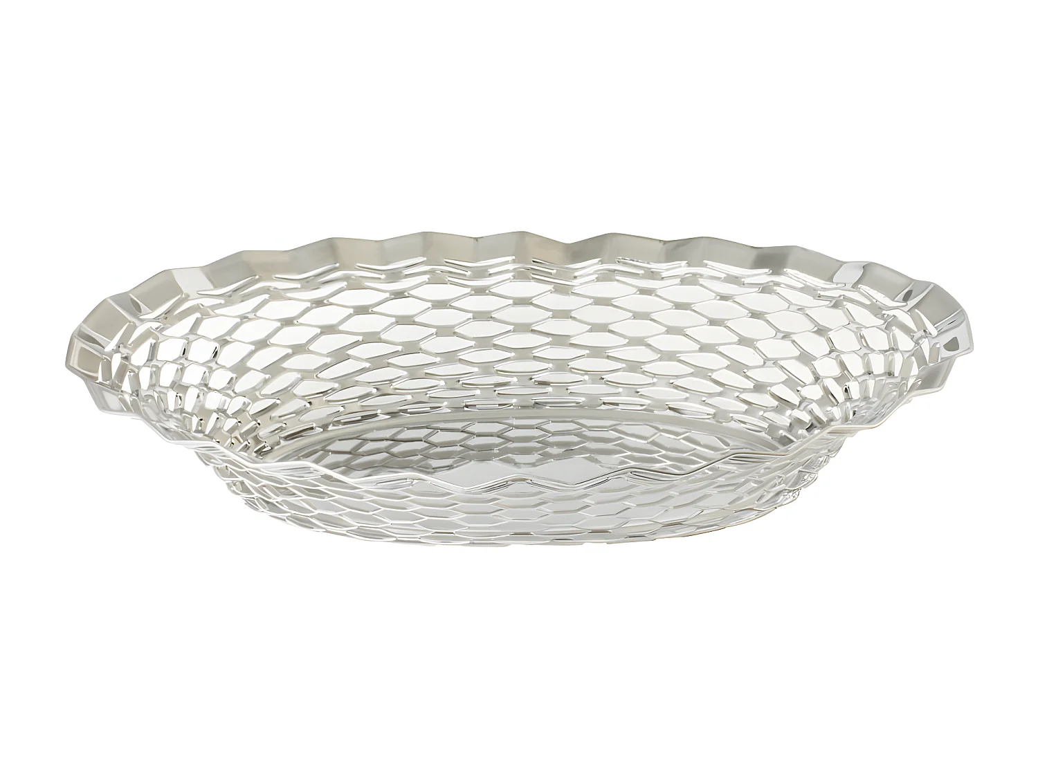 Corbeille à pain inox ovale 25x18 cm