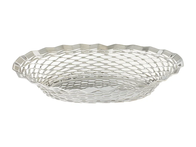 Corbeille à pain inox ovale 25x18 cm