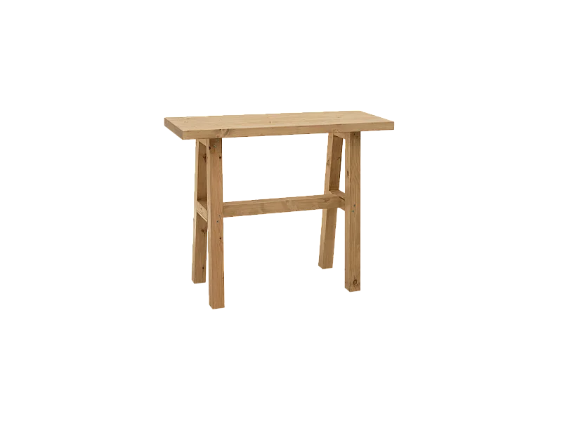 Console en bois de sapin marron 100x80cm - BATÁN - DECOWOOD