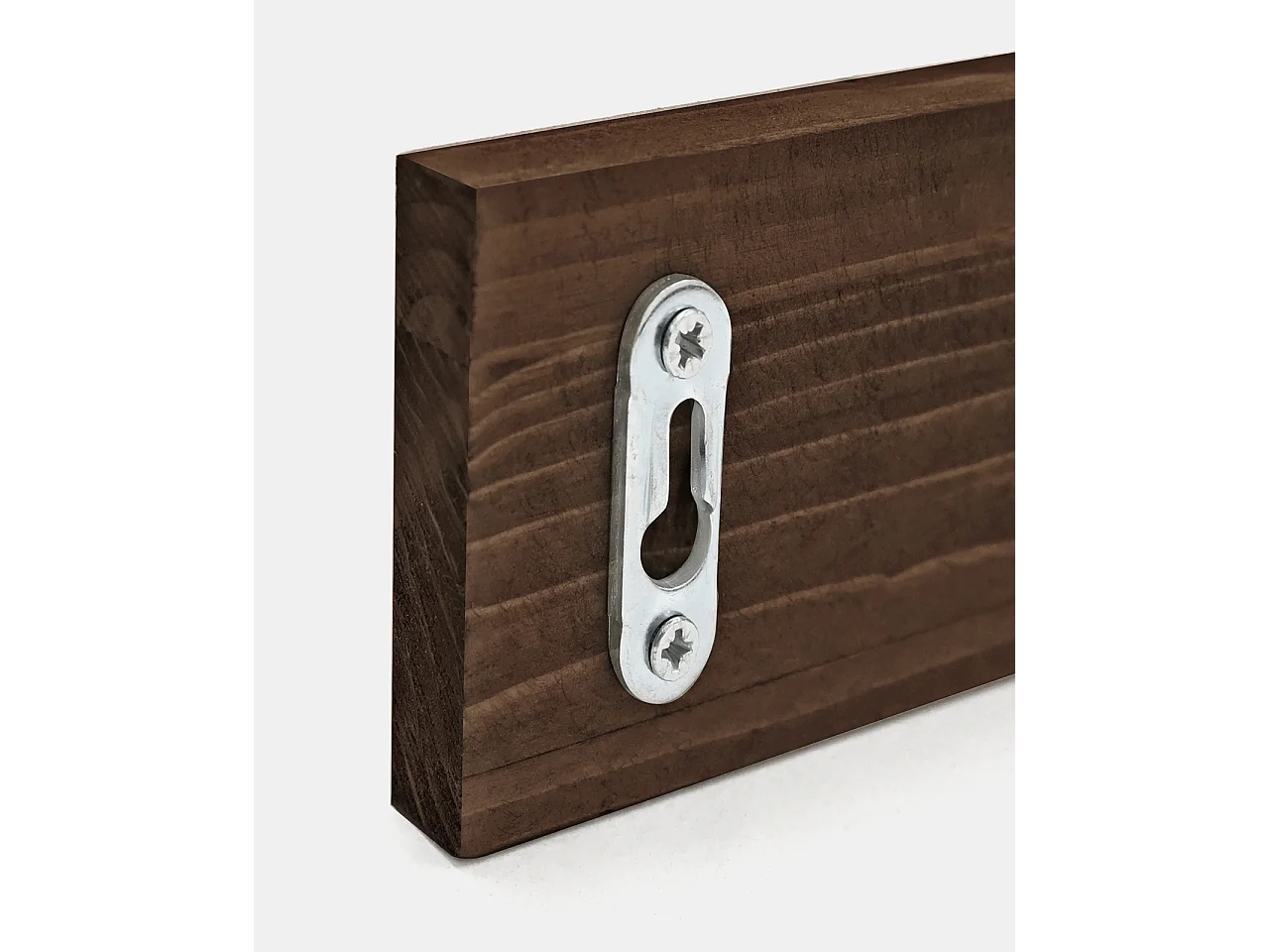 Colgador de pared de madera maciza en tono nogal de 26x5cm - KATE - DECOWOOD