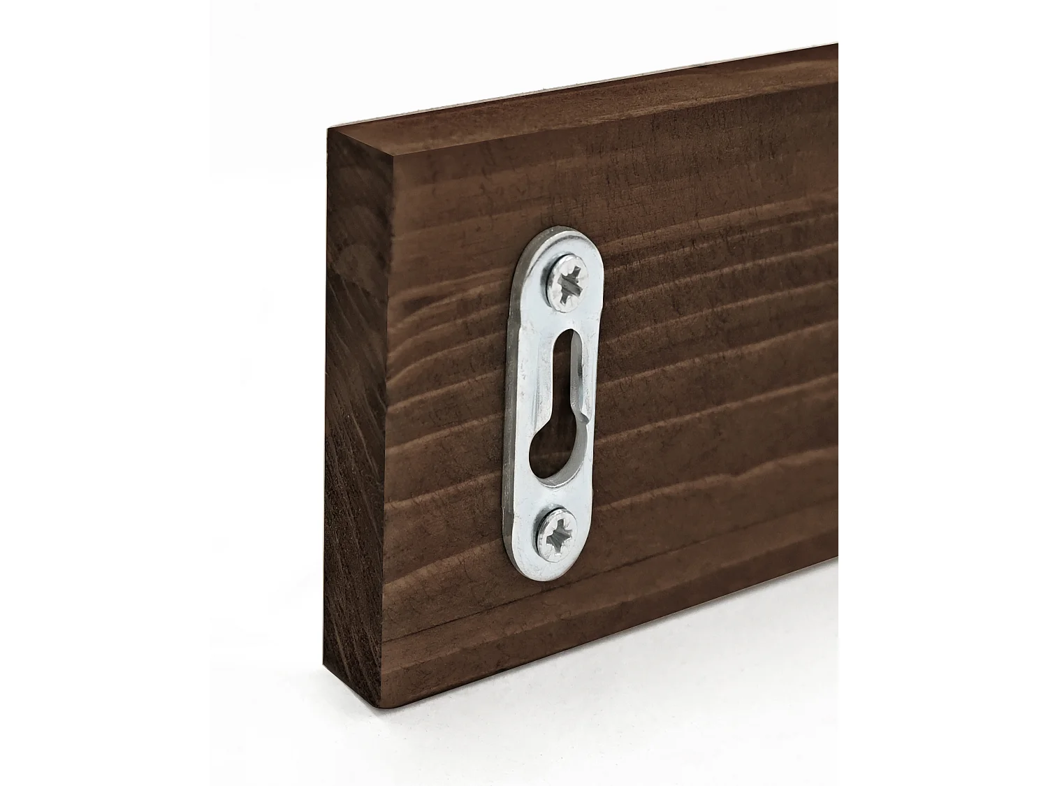 Colgador de pared de madera maciza en tono nogal de 26x5cm - KATE - DECOWOOD